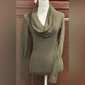 Premise Olive Green Cowl Neck Sweater size XL extra large